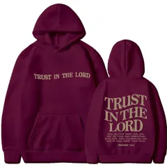 Women's Letter Print Sweatshirt Hoodie - Wine - View 1