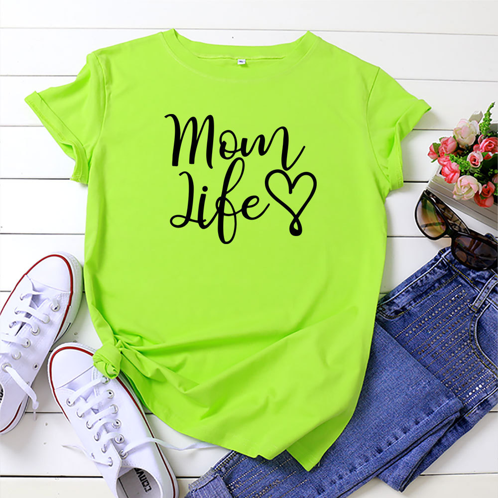 Title 3, Foreign Trade Mom Life Letter Short Sleeved Cot...