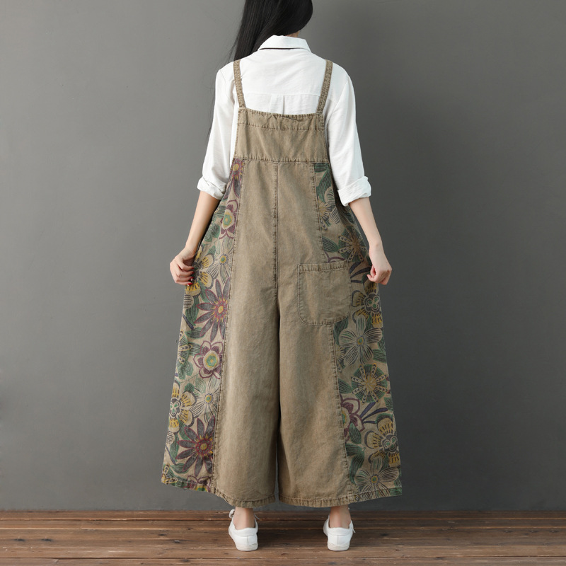 Title 15, Vintage Adjustable Wide Leg Pants Colorblock De...