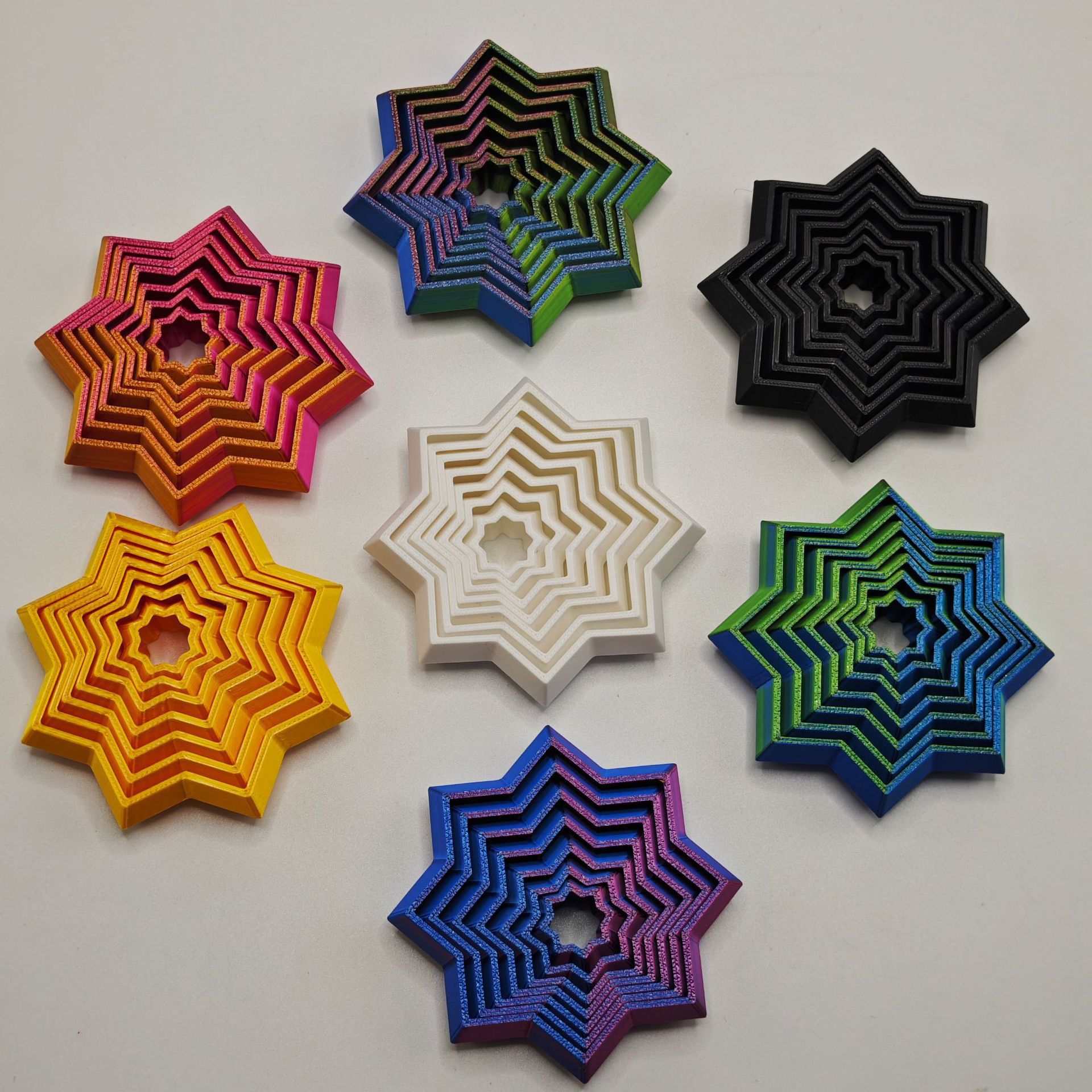 Radish Tower Gradient Gravity Blocks Spiral 3D Stress Relief Toy For