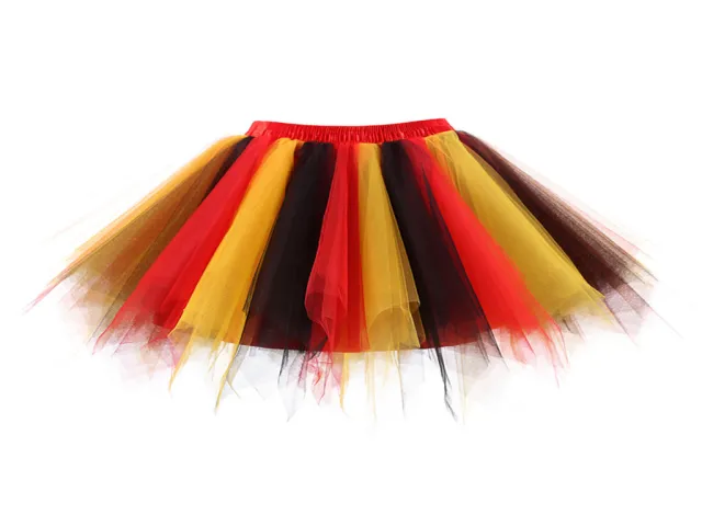 Half length Pettiskirt Perform Dance Party Tulle Skirt Crinoline Color Matching7 - Shop at LoveMi