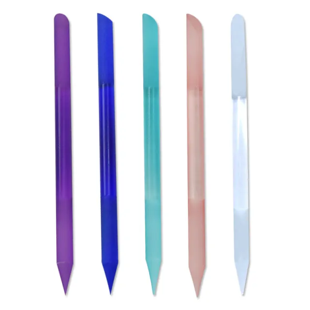 Full color Cylindrical Glass Nail File Manicure Implement Manicure Household Double headed Nail free P - Shop at LoveMi