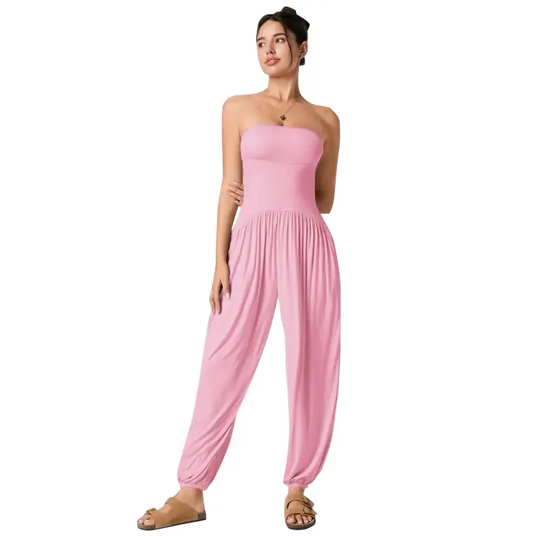Summer Solid-color Casual Jumpsuit