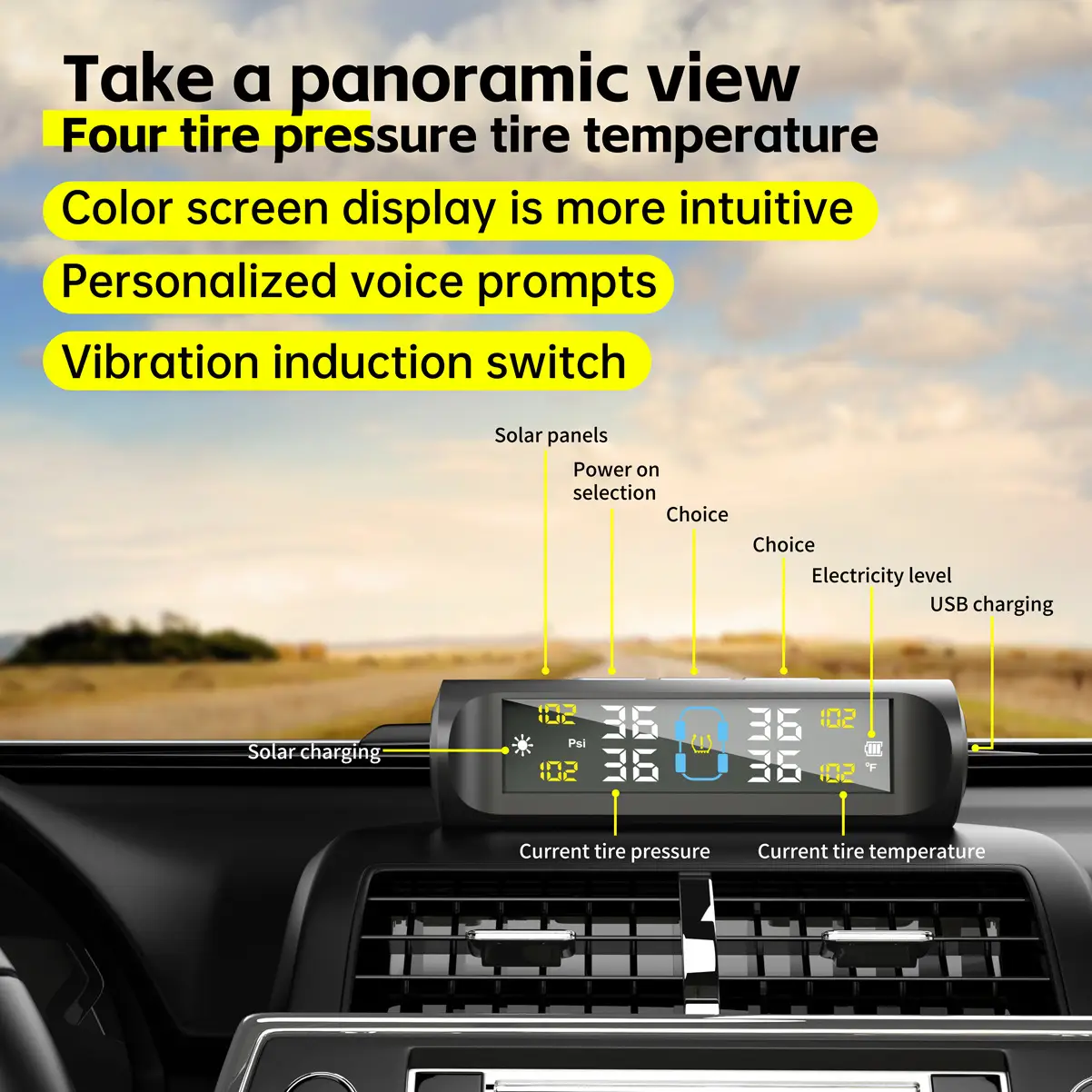 Tire Pressure Monitor Car Tire Pressure Monitoring System