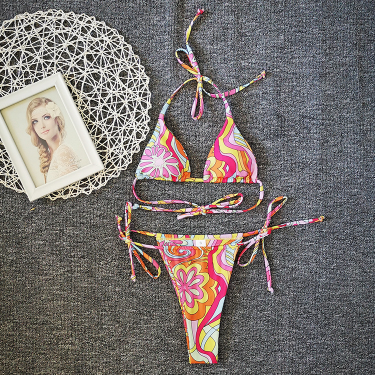 Title 13, Nuevo bikini de mujer con estampado floral y co...