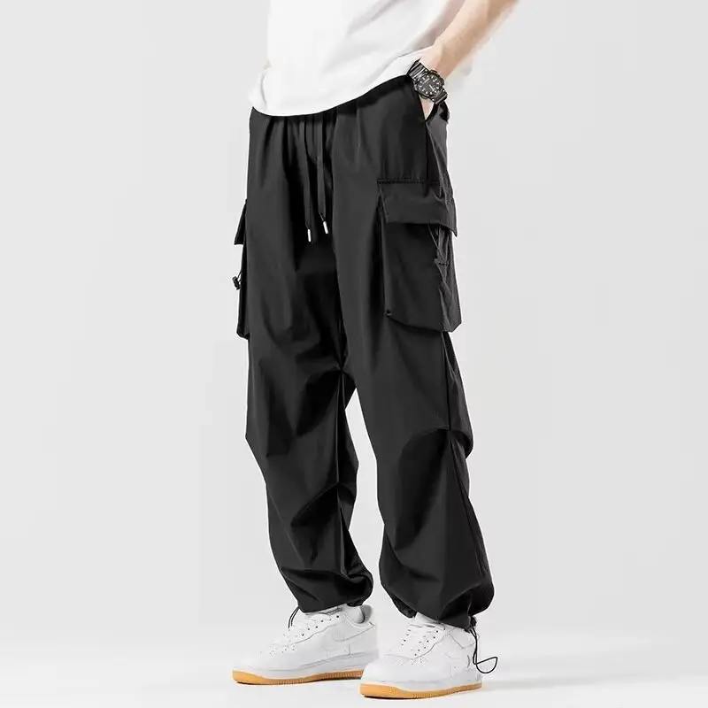 Loose Straight Cargo Pants Wide-leg Men