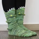 Crocodile Socks Yellow Green