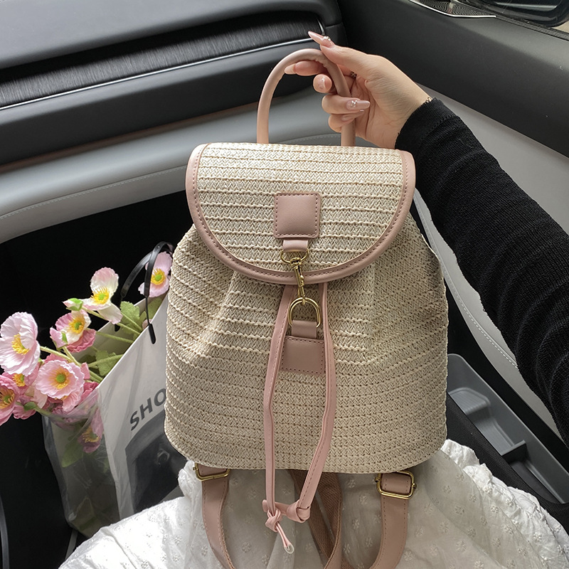 Vacation Travel Womens Woven Student Backpack