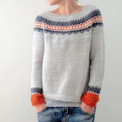 Women's Round-neck Loose Multicolour Fashion Pullover Sweater Casual Women's Clothing Fashion Knit Top Outerwear - Grey - View 1