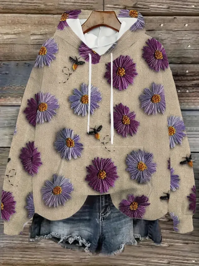Printed Casual Street Style Loose Fit Women's Hoodie Nslmwy0050 Xs - Shop at LoveMi