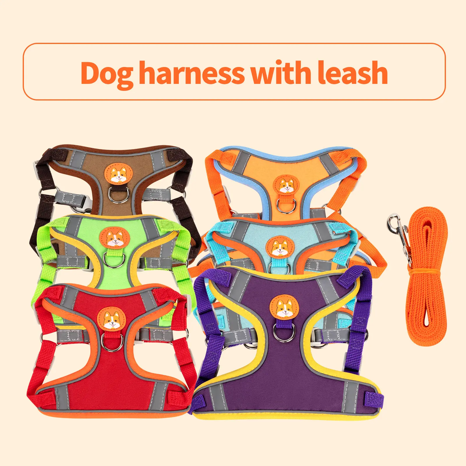 Dog Haulage Rope Package Adjustable Anti Breaking
