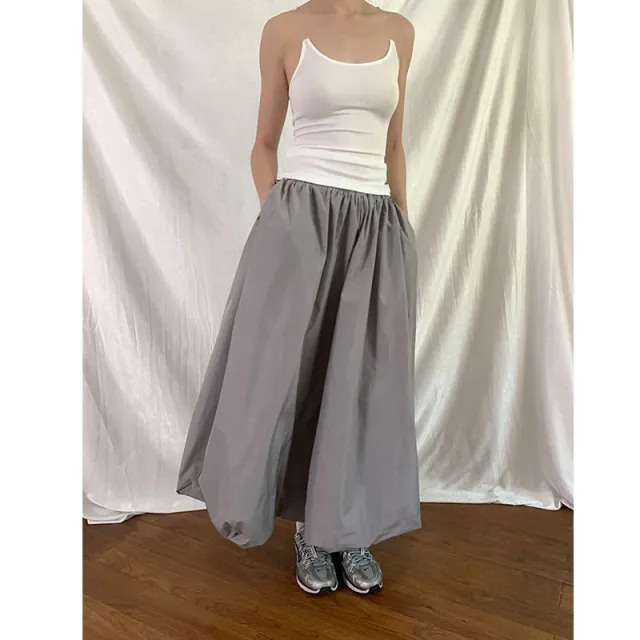 Women's All match Simple Elegant Skirt Gray - Shop at LoveMi