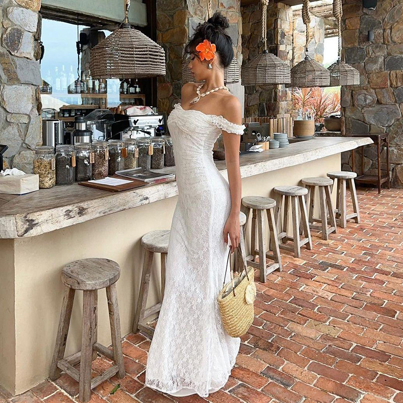 Strap High-waisted Figure-flattering Long Dress For Women