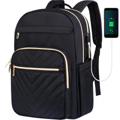 Business Backpack Student Backpack Large Capacity - Black - View 1
