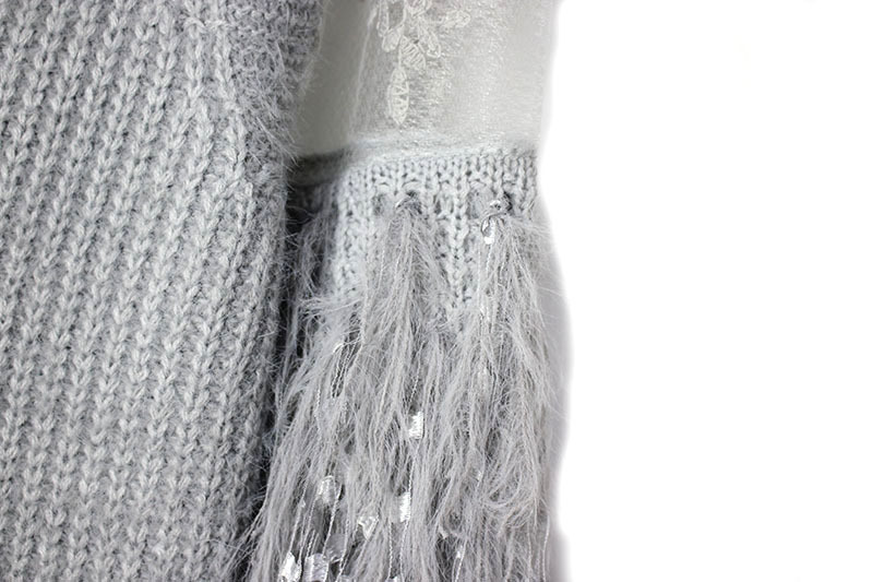 Title 13, Stitched Lace See Through Tassel Half High Coll...