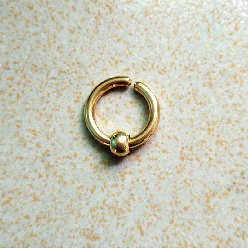 Men's And Women's Painless Titanium Steel Ear Clips All-match Five-ring