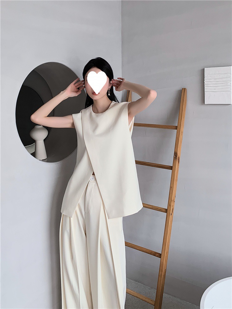 Fabric Three-dimensional Cutting Irregular Profile Pendant Suit Vest Suit Women