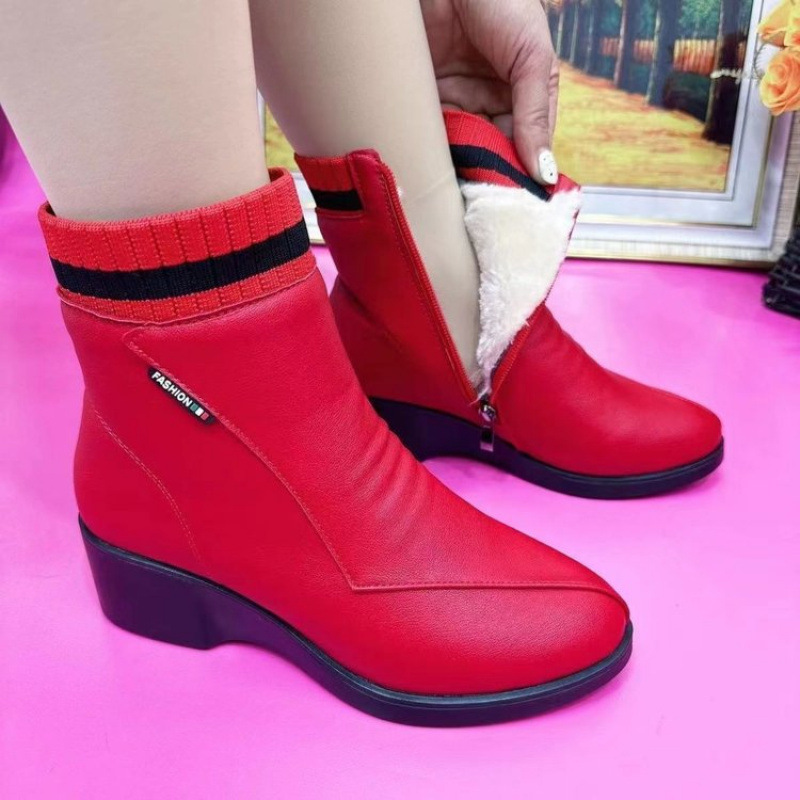 2025 Wholesale Adult Soft Leather Women's Ankle Boots - Image 6