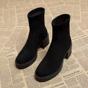 Brown Heeled Ankle Boots For Petite Women Black - Shop at LoveMi
