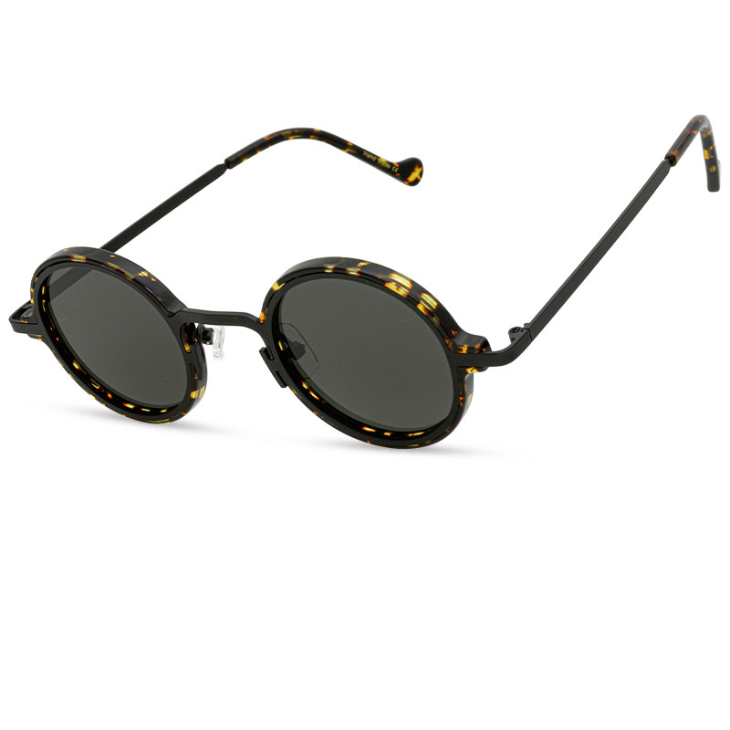Retro Special Multicolor Niche Round Frame Sunglasses Neutral - Image 9