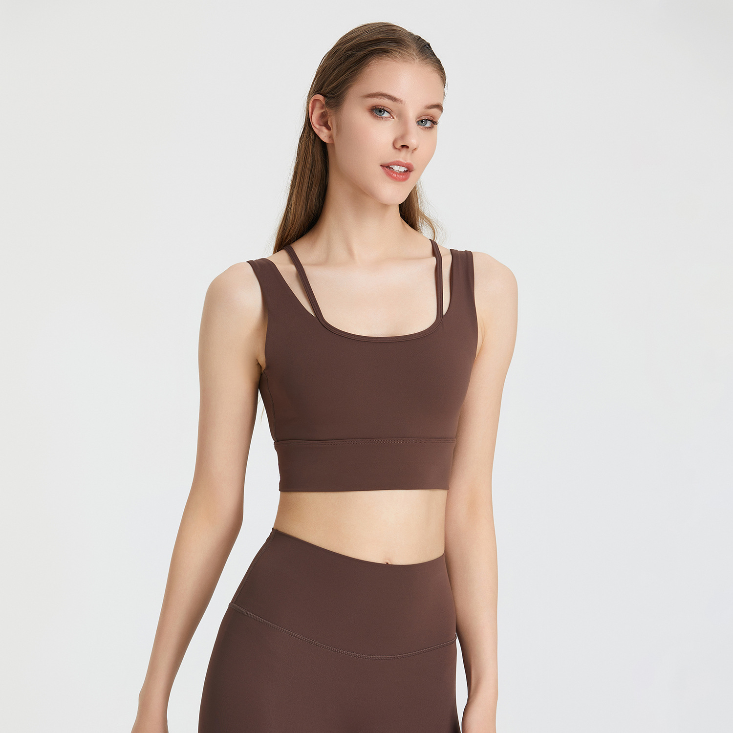 One-piece Nylon Underwear Shockproof Bra Running Fitness Clothes Women