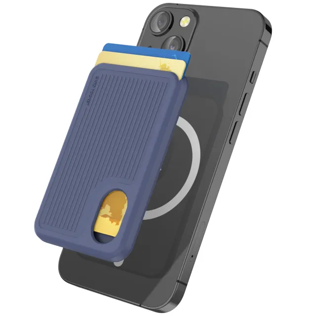 Magsafe Bracket Original Strong Magnetic Silica Gel Card Holder Midnight Blue - Shop at LoveMi