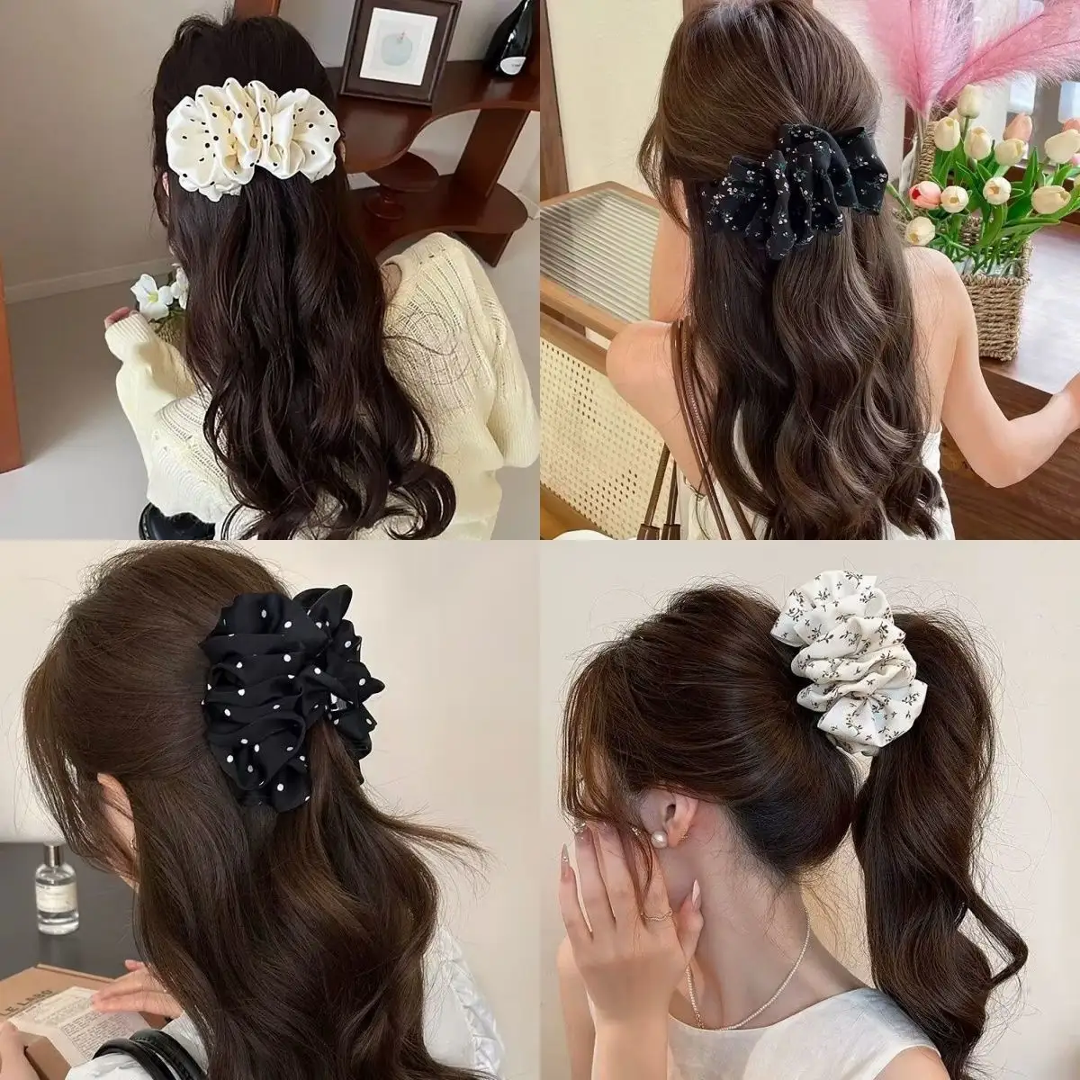 Pleated Fluffy Cloud-shaped Hair Clip