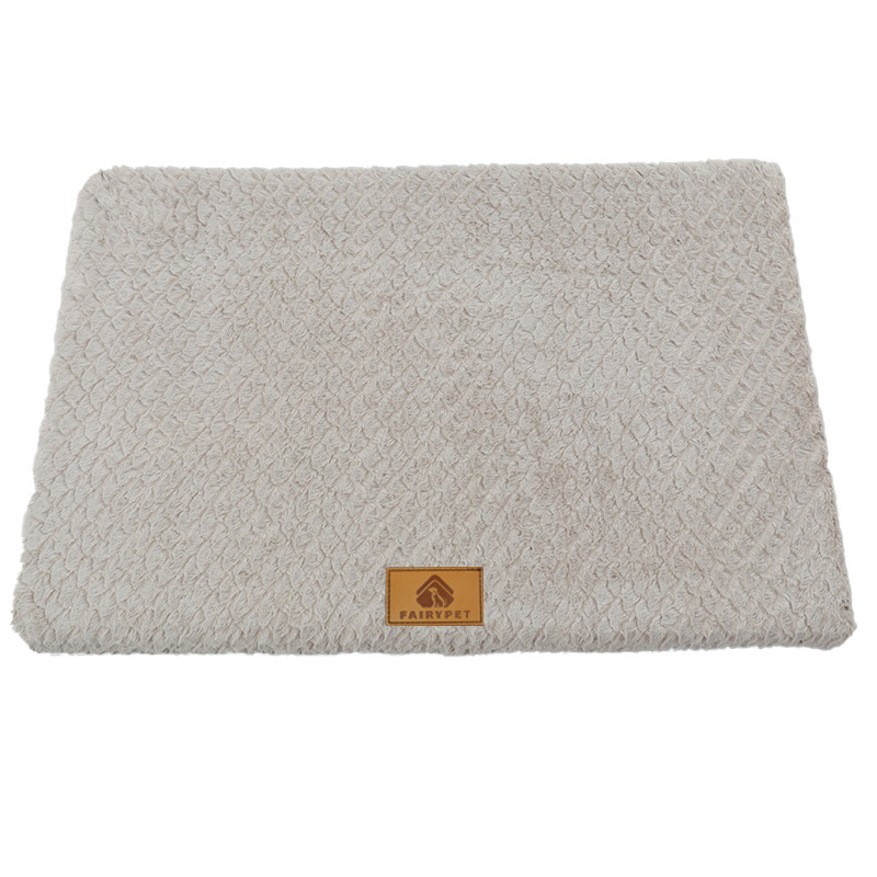 Thickened Plush Pet Mat High-density Egg-crate Foam Silver Gray S