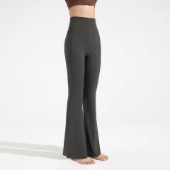 Antibacterial Yoga Bell-bottom Pants Women Lycra - Graphite Grey Graphitegrey - View 1