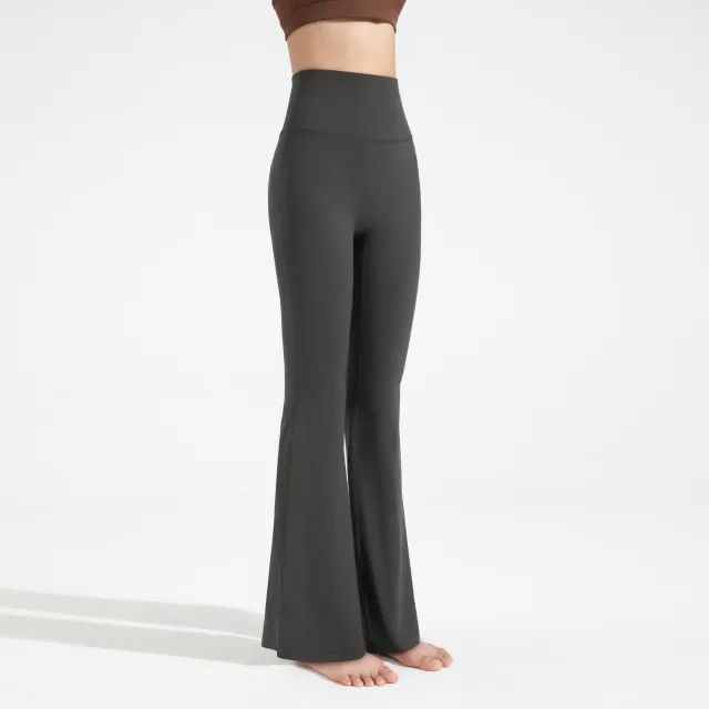 Antibacterial Yoga Bell bottom Pants Women Lycra Graphite Gray Graphitegrey - Shop at LoveMi