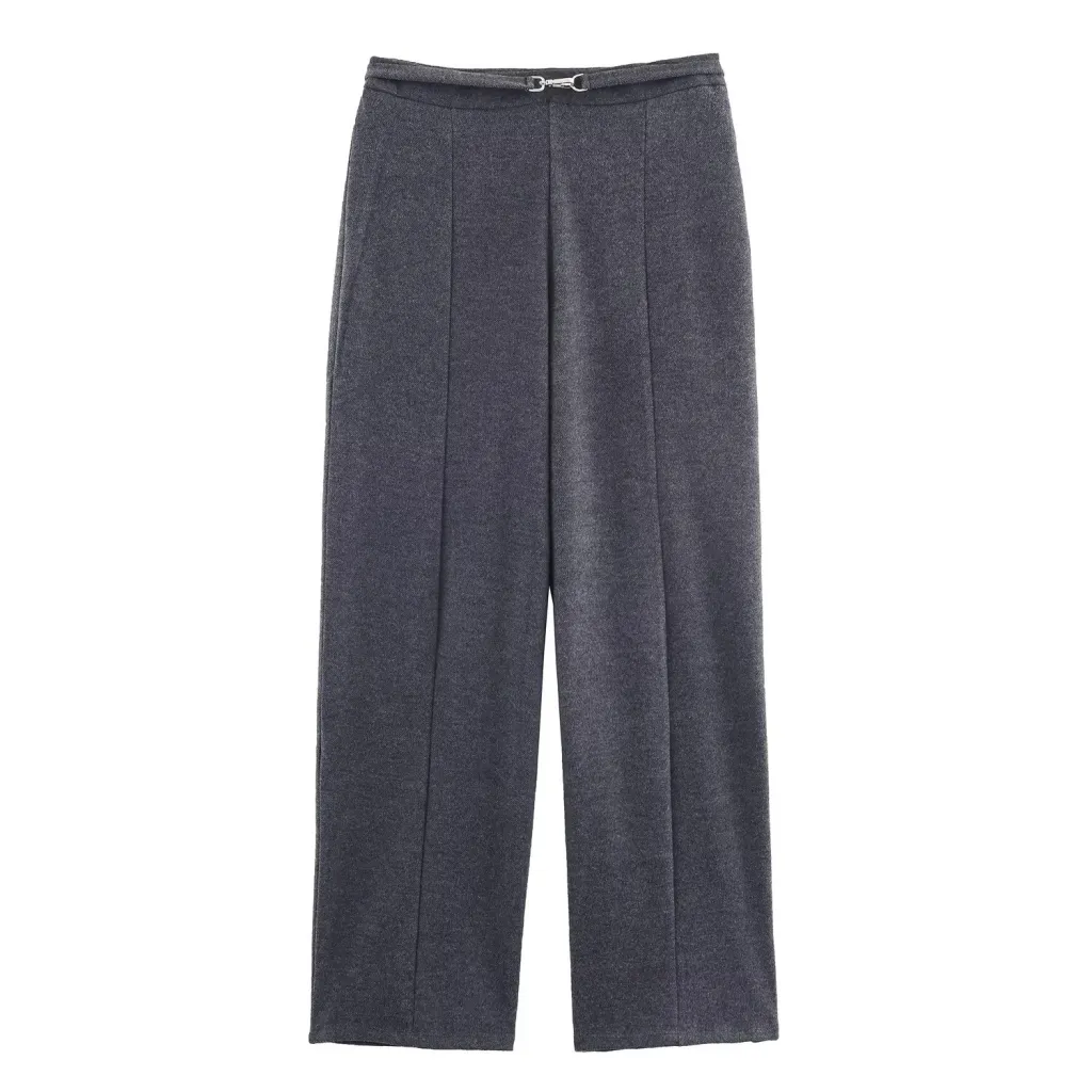 Summer New European And American Style Soft Twill Jacket Soft Twill Pants Suit - Trousers-M