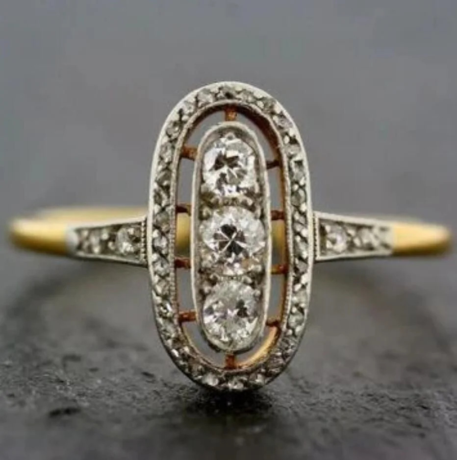 Punk Men And Women Micro-inlaid Zircon Ring