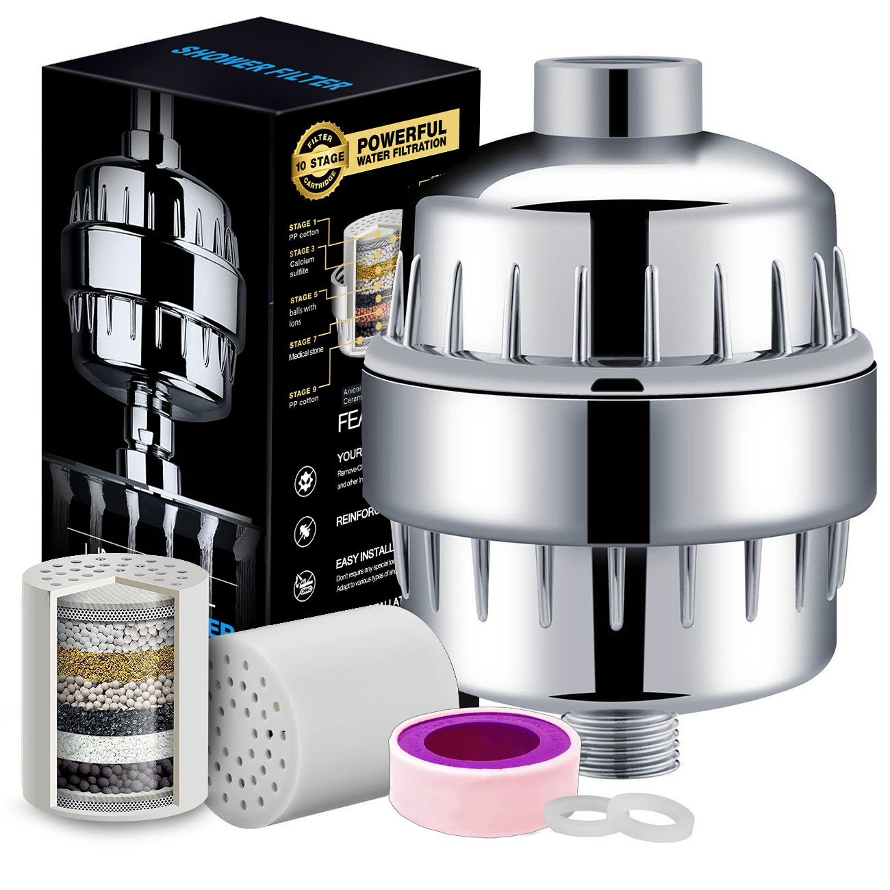 Cross-border Supply 10-16 Layers Bathing Machine Shower Water Purifier Shower Filter Shower Filter Filter Element - Image 9