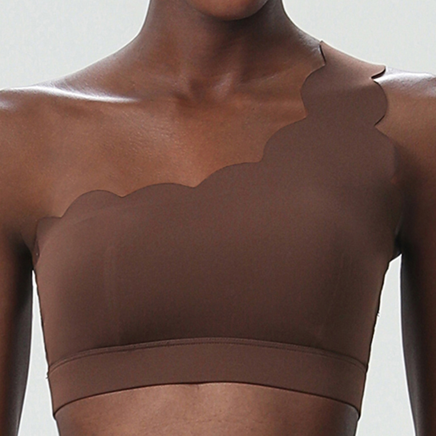 Small Wave One Shoulder Sports Underwear Female Plus Size