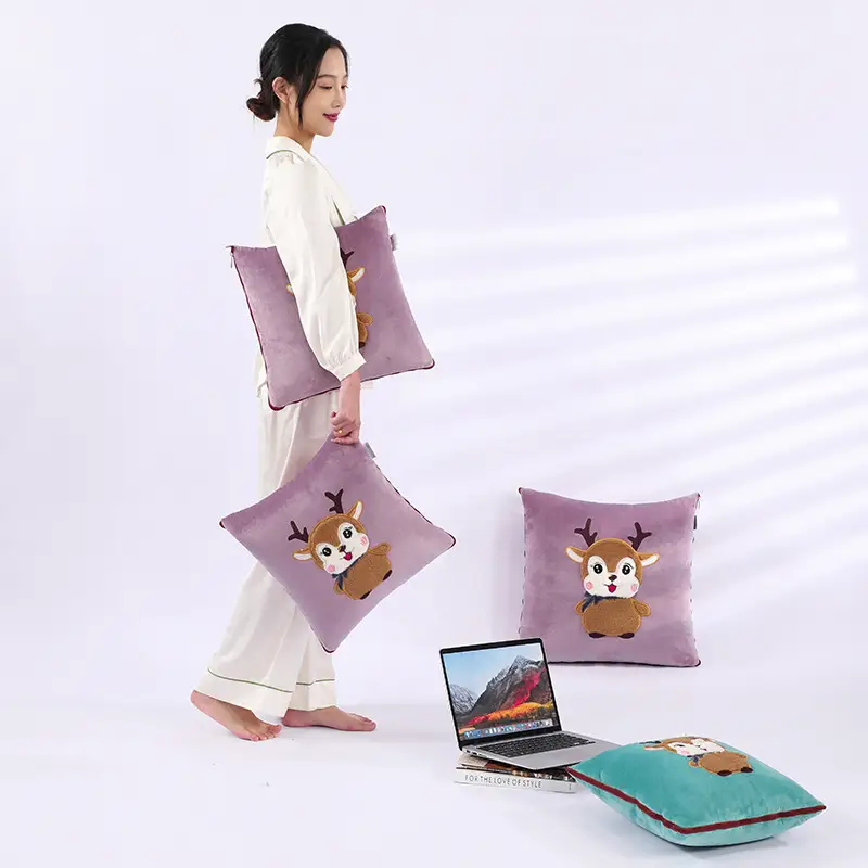 Dual-use Two-in-one Back Seat Cushion Office Nap Multifunctional Folding Pillow