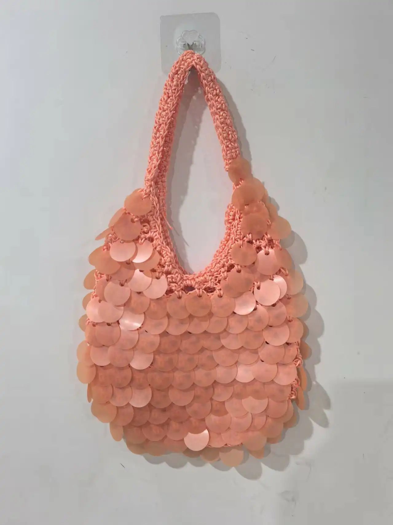 New High-End Handmade Natural Sequin Handbag For Women