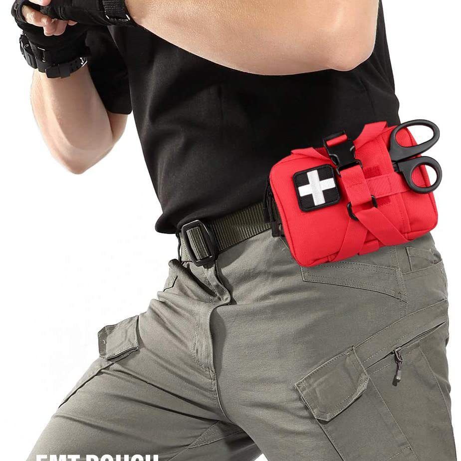 Outdoor Tactical Medical Kit Travel Roadside First-Aid Medical Storage Nylon Waist Bag