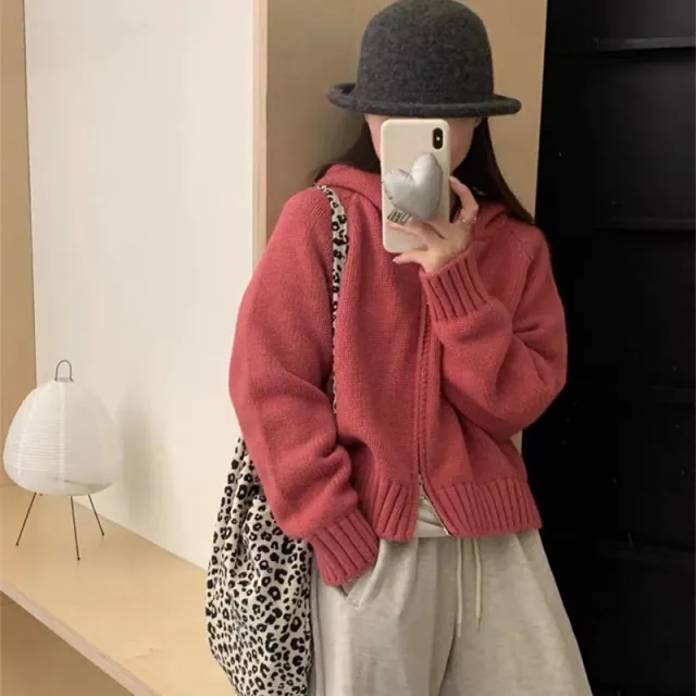 New Autumnwinter Design ySoft Relaxed fit Sweater Rose Red - Shop at LoveMi