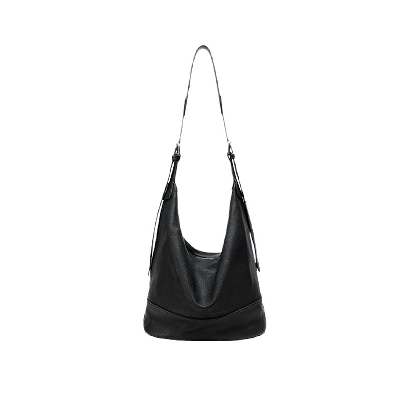 Leather Bucket Crossbody Bag