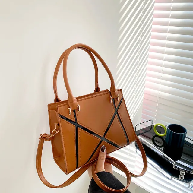 Large Capacity Casual Shoulder Portable Trendy Women Classy Tote Bag Brown - Shop at LoveMi