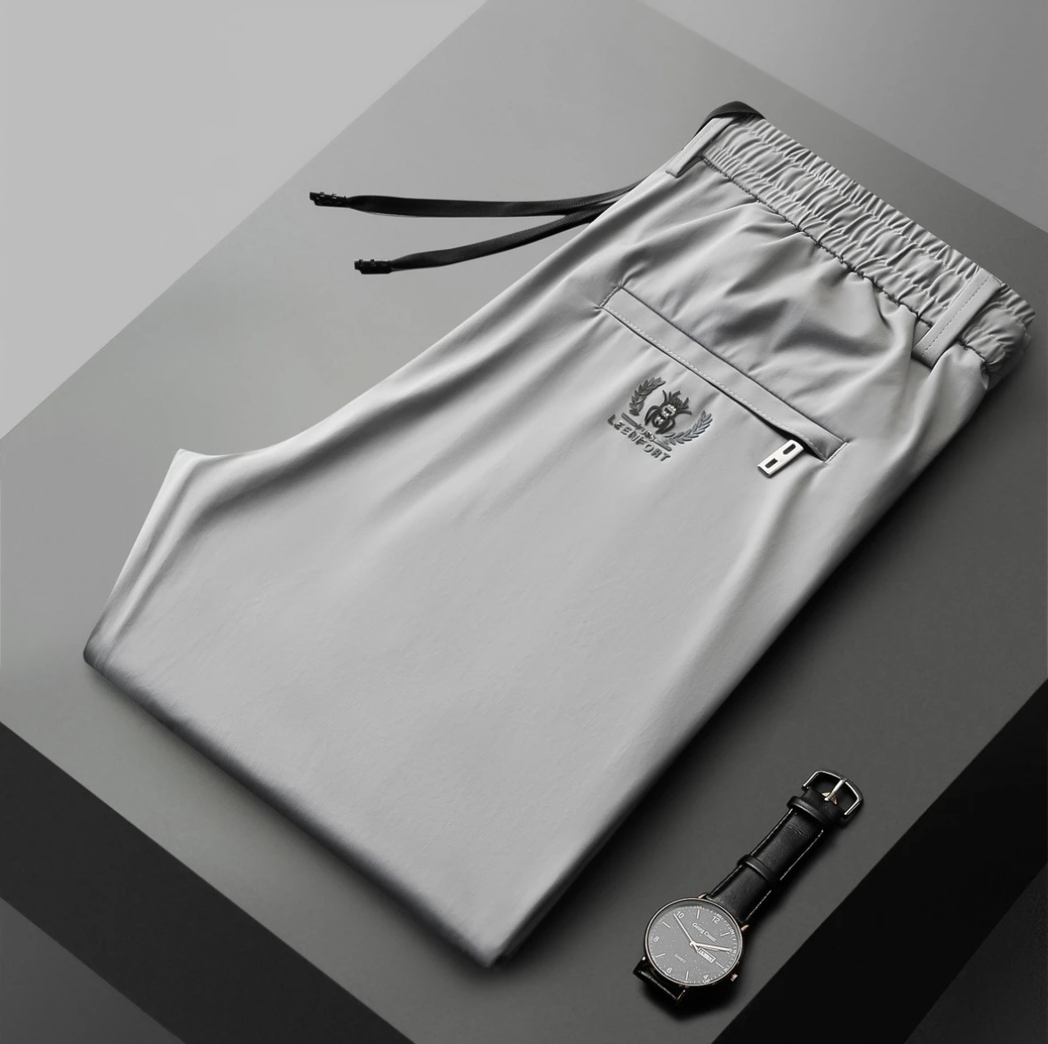 Summer Lightweight Ice-silk Pants Loose Straight Fit