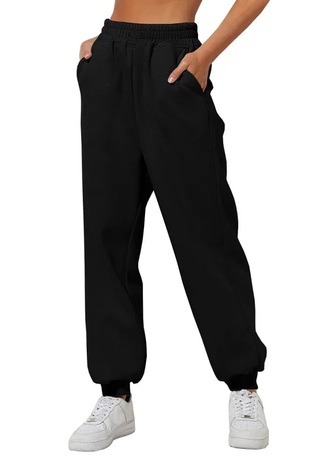 Women's Loose Track Pants Casual All matching Black - Shop at LoveMi