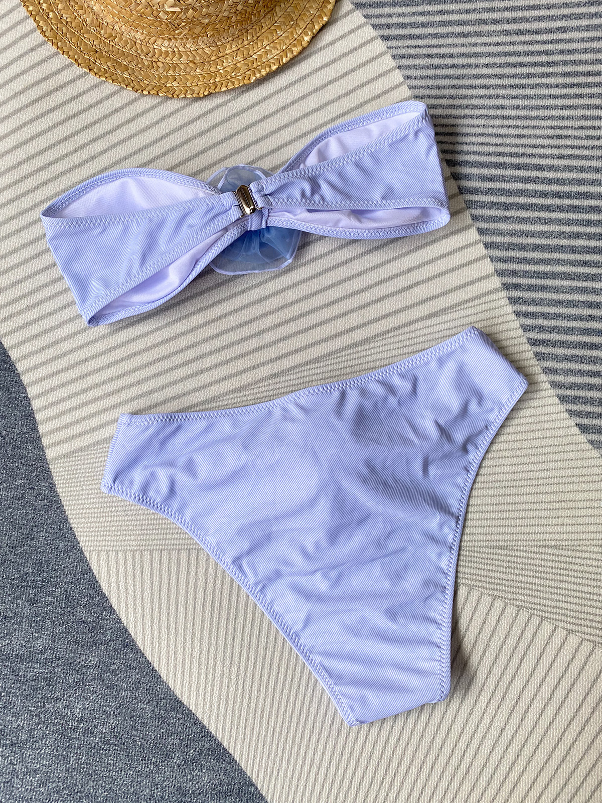 High Waist Three-dimensional Flower Split Women's Swimsuit - Image 12