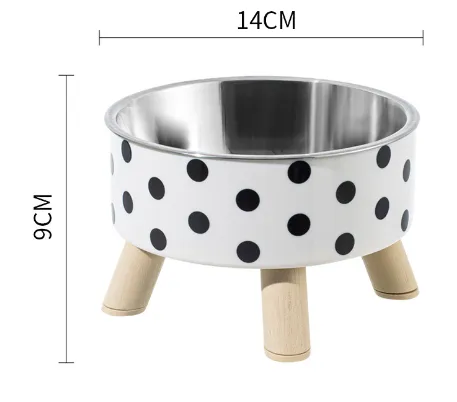 Pet Stainless Steel Tall Bowl Cervical Support Pet Bowl Cat Tableware Rice Bowl Non slip Anti tumble Large Capacity Opp Bag Packaging - Shop at LoveMi