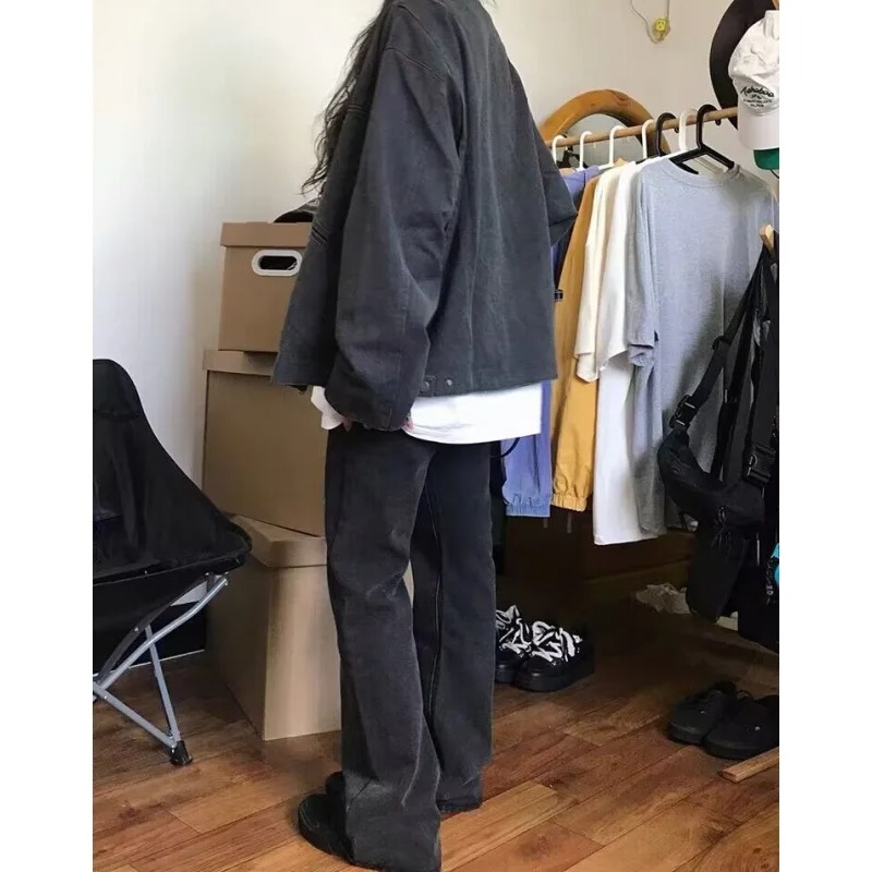 Women's Retro Loose Casual Japanese Cargo Jacket Coat