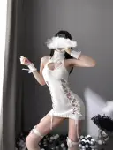 White White Bow Stockings