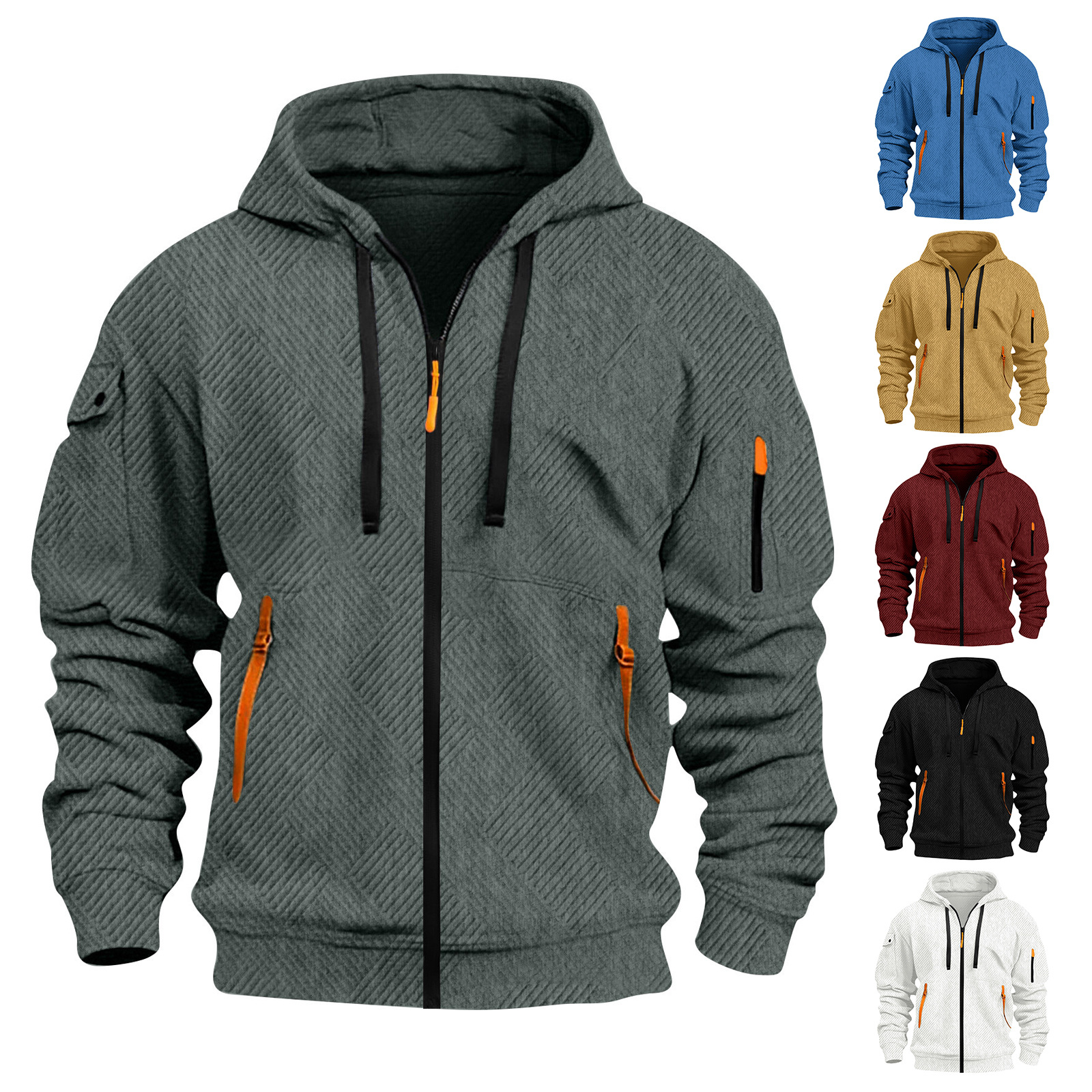 $17.54 Outerwear Pocket Decorated Sporty Casual Hoodie For Men