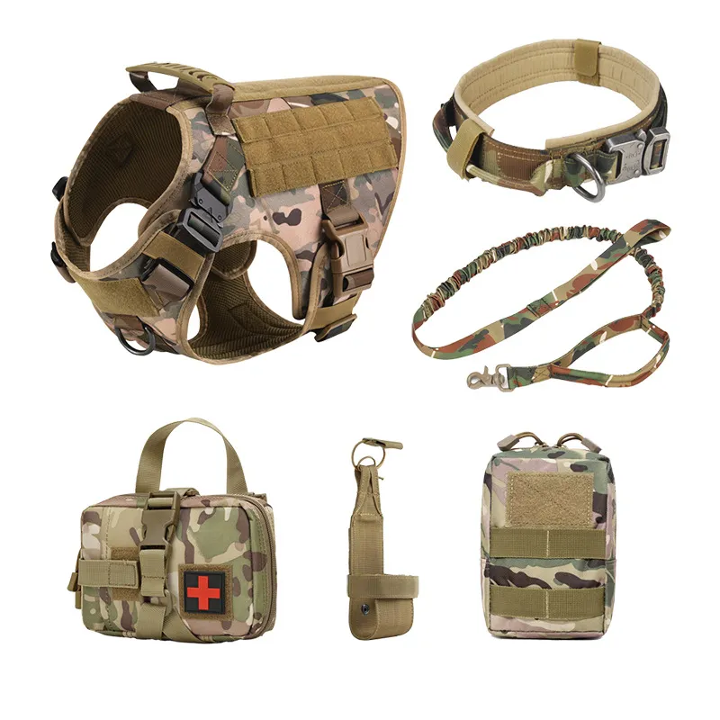 Pet Vest Dog Training 6-piece Set Battle Suit - Cp Camouflage