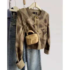 Tie Dye Cropped Sweater Coat Autumn And Winter - View 1