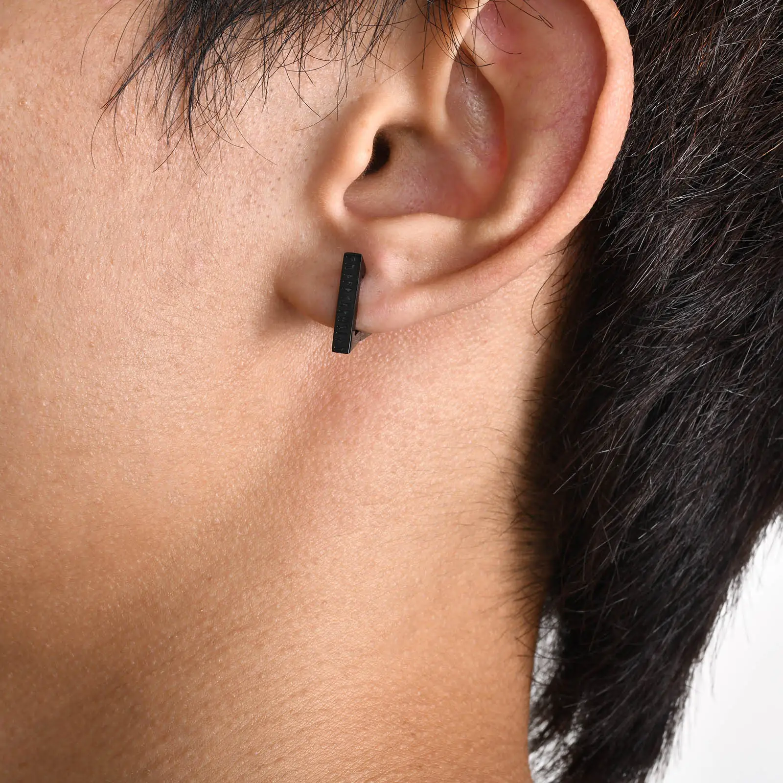Stainless Steel Geometric Triangle Corrosion Viking Symbol Ear Ring